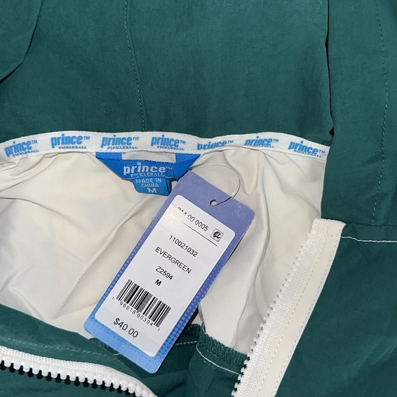 Prince x Target pickleball collection green logo crop windbreaker hooded jacket - Picture 10 of 12